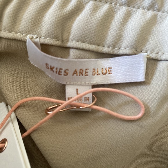 Skies Are Blue Womens Large Khaki Josslyn Trouser Skirt NEW - Picture 5 of 6